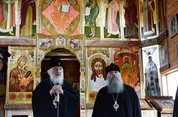 Святейший Патриарх в Голгофо-Распятском и Троицких скитах
