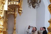 Освящение сени для мощей преподобных