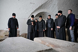 Святейший Патриарх Кирилл ознакомился с ходом ремонтно-реставрационных работ в Соловецком монастыре